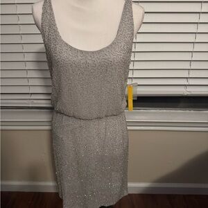 New Alice + Olivia Sparkling Silver / Gray Dress size 8